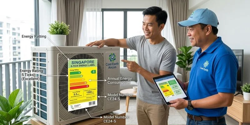 Understanding Aircon Energy Labels in Singapore - illustration 1
