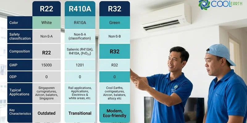 R22 vs R410A Aircon Gas in Singapore: What You Need to Know - illustration 1