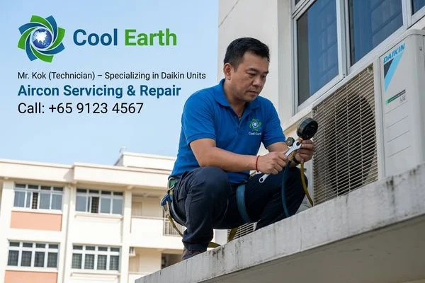 Daikin aircon servicing image 2